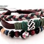 Auspicious leather bracelet lucky bracelet